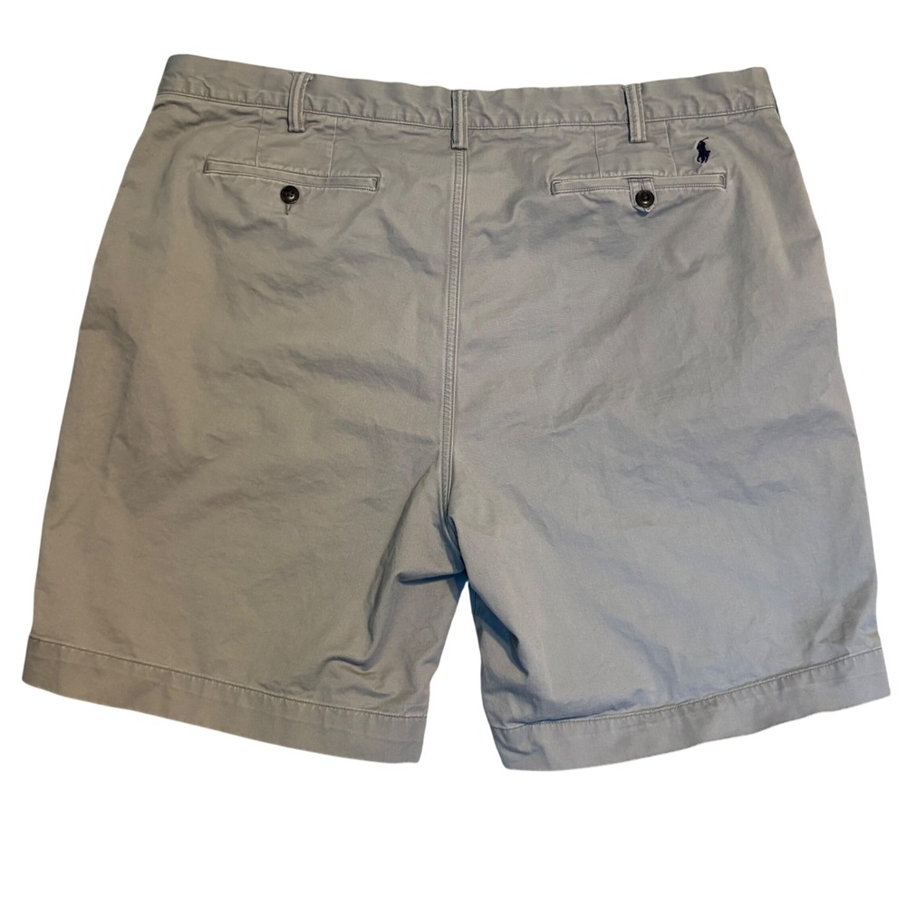 Polo Ralph Lauren Chino Shorts Mens 40‎ Gray Stretch Classic Fit Cotton Twill
